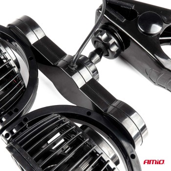 Amio - ΑΝΕΜΙΣΤΗΡΑΣ ΔΙΠΛΟΣ 12V 2χ4''(10,8cm) ΜΕ ΦΙΣ ΑΝΑΠΤΗΡΑ/2 ΤΑΧΥΤΗΤΩΝ/ ΜΕ ΜΑΝΤΑΛΑΚΙ PRO SERIES - 1 TEM. 