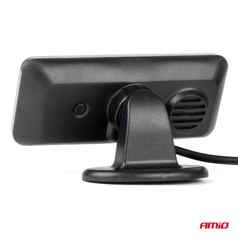 Amio - ΣΥΣΤΗΜΑ ΠΑΡΚΑΡΙΣΜΑΤΟΣ 12V ΜΕ 4 ΑΙΣΘΗΤΗΡΕΣ ΣΕ MAYΡΟ ΧΡΩΜΑ ΕΣΩΤΕΡΙΚΗΣ ΤΟΠΟΘΕΤΗΣΗΣ 16,5mm ΜΕ BUZZER (ΗΧΟ) ΚΑΙ ΟΘΟΝΗ LED 3D - 1 τεμ. (03190/AM)