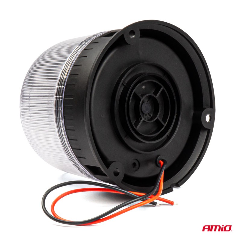 Amio - ΦΑΡΟΣ DIAMONT W25B ΜΕ ΛΕΥΚΟ ΚΑΠΑΚΙ 12/24V 24xSMD LED ΠΟΡΤΟΚΑΛΙ ΒΙΔΩΤΟΣ 118x126mm - 1 ΤΕΜ. (03341/AM)