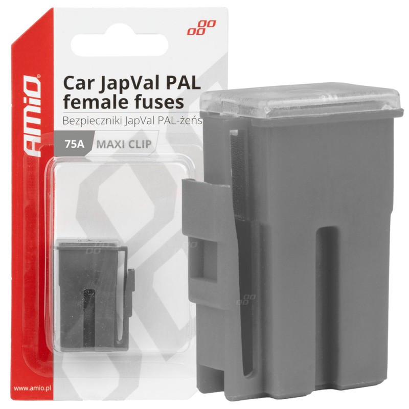 Amio - ΑΣΦΑΛΕΙΕΣ JapVal PAL ΘΗΛΥΚΕΣ 75A ΣΕ ΓΚΡΙ ΧΡΩΜΑ - 2 Τεμ. (03416/AM)