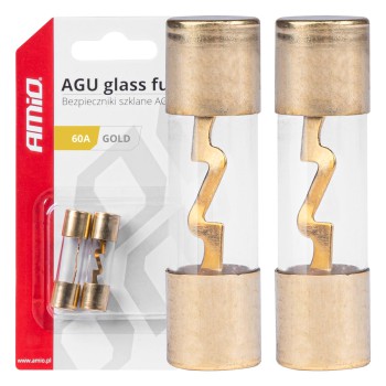 Amio - ΑΣΦΑΛΕΙΕΣ ΓΥΑΛΙΝΕΣ AGU AGU 60A 38x10,3mm - 2 ΤΕΜ. (03487/AM)