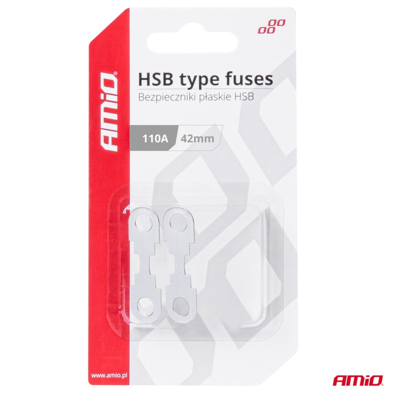 Amio - ΑΣΦΑΛΕΙΕΣ FLAT 42mm 110A - 2 Τεμ. (03503/AM)