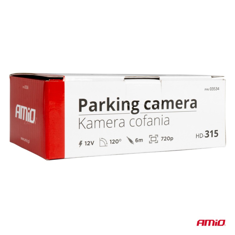 Amio - ΚΑΜΕΡΑ ΟΠΙΣΘΟΠΟΡΕΙΑΣ 12V 720pHD ΡΥΘΜΙΣΗ ΚΛΙΣΗΣ/ΤΕΤΡΑΓΩΝΗ ΜΕ ΜΕΤΑΛΛΙΚΗ ΒΑΣΗ ΣΤΗΡΙΞΗΣ HD-315 - 1 TEM. (03534/AM)