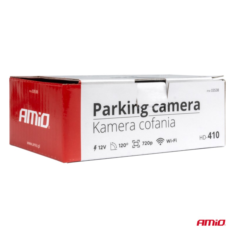 Amio - ΚΑΜΕΡΑ ΟΠΙΣΘΟΠΟΡΕΙΑΣ 12V ΑΣΥΡΜΑΤΗ (WIFI) ΜΕ ΔΥΝΑΤΟΤΗΤΑ ΣΥΝΔΕΣΗΣ ΣΕ SMARTPHONE (IOS/ANDROID) HD-410 - 1 TEM. (03538/AM)