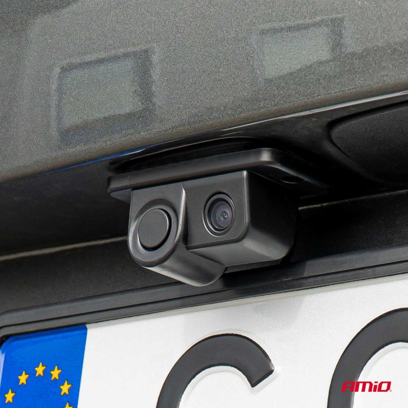 Amio - ΚΑΜΕΡΑ ΟΠΙΣΘΟΠΟΡΕΙΑΣ 12V ΜΕ ΑΙΣΘΗΤΗΡΑ ΣΤΑΘΜΕΥΣΗΣ ΚΑΙ ΒΟΜΒΗΤΗ/ ΕΓΧΡΩΜΗ ΜΕ ΑΝΑΛΥΣΗ ΟΘΟΝΗΣ 720pHD - 1 TEM. (03540/AM)