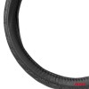 Amio - ΚΑΛΥΜΜΑ ΤΙΜΟΝΙΟΥ ΑΠΟ ΔΕΡΜΑ (S) 35-37cm SWC-51-S ΣΕ ΜΑΥΡΟ ΧΡΩΜΑ ΜΕ ΜΑΥΡΕΣ ΡΑΦΕΣ - 1 Τεμ. (03560/AM)