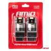 Amio - ΛΑΜΠΕΣ P27W 12/24V 6.000K 4SMD LED CAN-BUS ΛΕΥΚΑ PRO SERIES - 2 ΤΕΜ. (03587/AM)