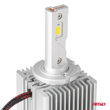 Amio - ΛΑΜΠΕΣ LED D3S/D5R/D8S 12/24V 6000K 9.000lm 50W X ALL IN ONE SERIES CAN-BUS (ΜΕ ΑΝΕΜΙΣΤΗΡΑΚΙ) - 2 ΤΕΜ. (03669/AM)
