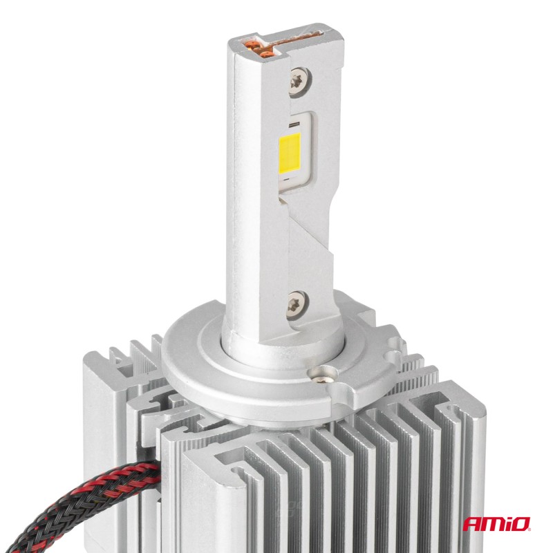 Amio - ΛΑΜΠΕΣ LED D3S/D5R/D8S 12/24V 6000K 9.000lm 50W X ALL IN ONE SERIES CAN-BUS (ΜΕ ΑΝΕΜΙΣΤΗΡΑΚΙ) - 2 ΤΕΜ. (03669/AM)