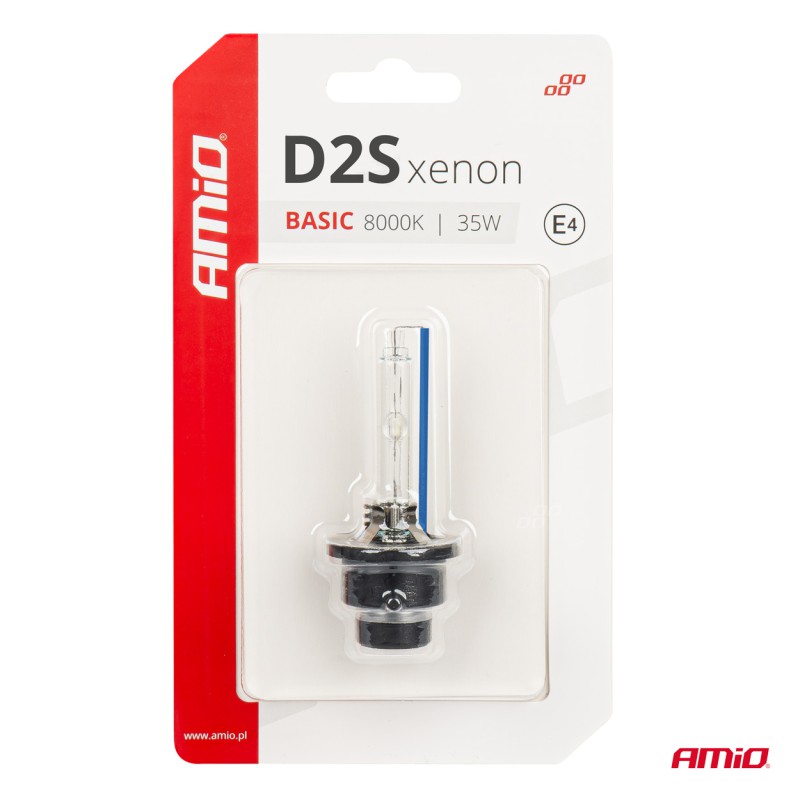 Amio - ΑΝΤΑΛΛΑΚΤΙΚΗ ΛΑΜΠΑ ΧΕΝΟΝ BASIC D2S 12V 8.000k 35W BLISTER CARD - 1 ΤΕΜ. (03862/AM)