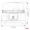 Amio - ΦΑΡΟΣ 12/24V ΠΟΡΤΟΚΑΛΙ 36 LED ΜΑΓΝΗΤΙΚΟΣ ΕΠΑΝΑΦΟΡΤΙΖΟΜΕΝΟΣ ΑΣΥΡΜΑΤΟΣ ΜΕ REMOTE CONTROL 123x110mm - 1 ΤΕΜ. (03932/AM)