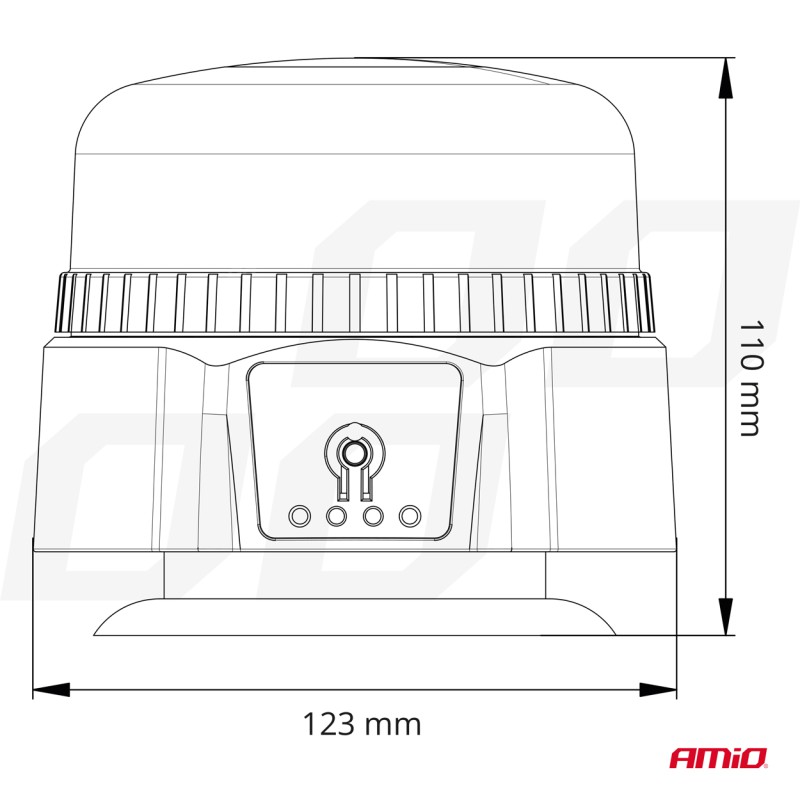 Amio - ΦΑΡΟΣ 12/24V ΠΟΡΤΟΚΑΛΙ 36 LED ΜΑΓΝΗΤΙΚΟΣ ΕΠΑΝΑΦΟΡΤΙΖΟΜΕΝΟΣ ΑΣΥΡΜΑΤΟΣ ΜΕ REMOTE CONTROL 123x110mm - 1 ΤΕΜ. (03932/AM)