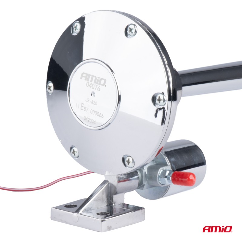 Amio - ΚΟΡΝΑ ΠΝΕΥΜΑΤΙΚΗ ΜΟΝΗ 12/24V 150dB ΜΗΚΟΣ:64 cm ΧΡΩΜΙΟ - 1 ΤΕΜ. (04076/AM)