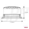 Amio - ΦΑΡΟΣ ΦΙΜΕ HEAVY DUTY W28B 12/24V ΠΟΡΤΟΚΑΛΙ 16LED ΒΙΔΩΤΟΣ Υ77mm Φ110mm - 1 τεμ. (04109/AM)