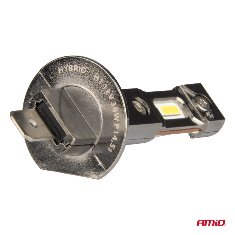 Amio - ΛΑΜΠΕΣ LED H1 12V 60W 6.000K 5.600lm +400% CAN-BUS HYBRID SERIES - 2 τεμ. (04112/AM)