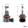 Amio - ΛΑΜΠΕΣ LED H8/H9/H11/H16 12V 60W 6.000K 5.600lm +400% LED CAN-BUS HYBRID SERIES - 2 ΤΕΜ. (04116/AM)