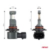 Amio - ΛΑΜΠΕΣ LED HΒ3 9005 / HIR1 / H10 12V 60W 6.000K 5.600lm +400% LED CAN-BUS HYBRID SERIES - 2 ΤΕΜ. (04117/AM)