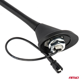 Amio - ΚΕΡΑΙΑ ΟΡΟΦΗΣ ANT10 25.4 cm ΜΕ ΚΑΛΩΔΙΟ 20cm ΚΑΙ ΦΙΣΑ RAKU-2 UNIVERSAL ΜΑΥΡΗ - 1 ΤΕΜ. (04154/AM)