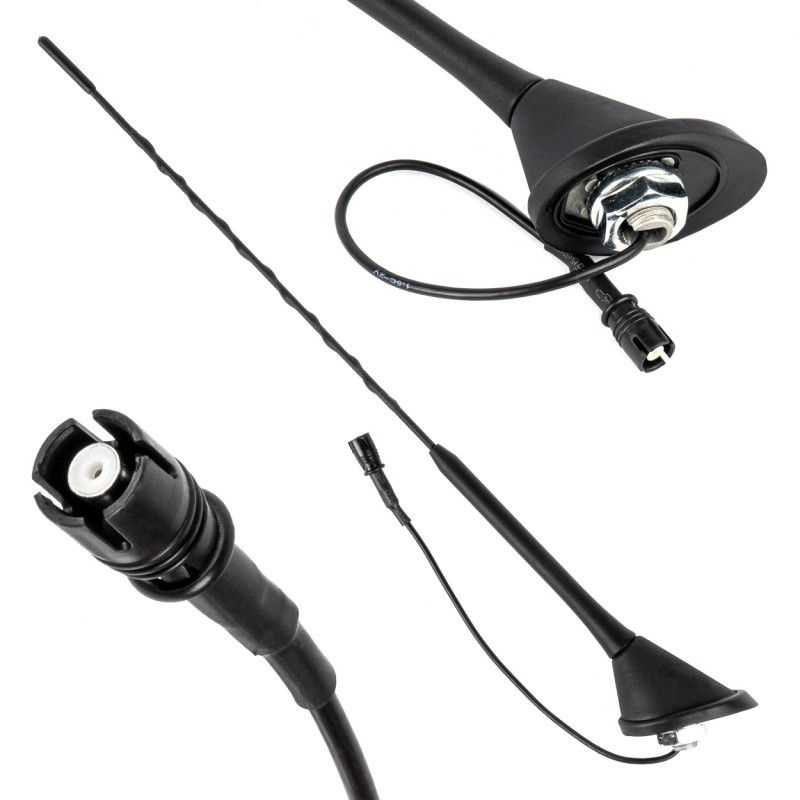 Amio - ΚΕΡΑΙΑ ΟΡΟΦΗΣ ANT11 45.4 cm ΜΕ ΚΑΛΩΔΙΟ 20cm ΚΑΙ ΦΙΣΑ RAKU-2 UNIVERSAL ΜΑΥΡΗ - 1 ΤΕΜ. (04155/AM)
