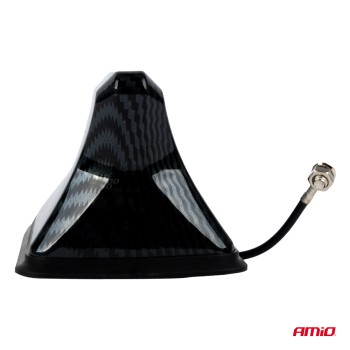 Amio - Κεραία Οροφής Καρχαρίας Universal τύπου Shark χρώμα Carbon Για Επιβατικά Αυτοκίνητα - 1 τεμ. (04158/AM)