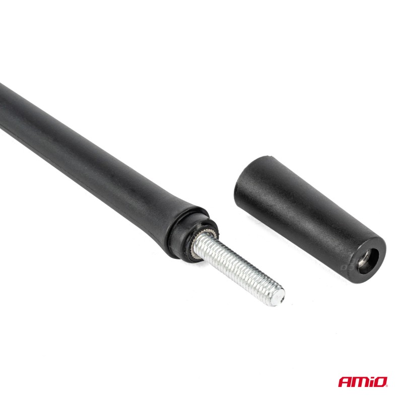 Amio - ΚΕΡΑΙΑ ΟΡΟΦΗΣ ANTM12 33cm ΜΕ 2 ΑΝΤΑΠΤΟΡΕΣ 5-6mm ΜΑΥΡΗ - 1 ΤΕΜ. (04162/AM)