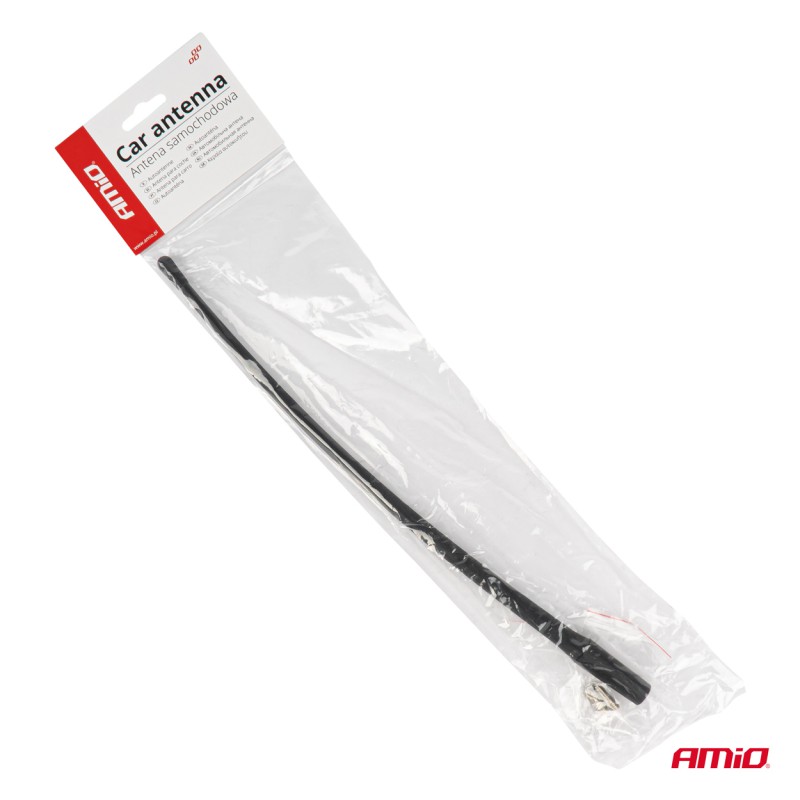 Amio - ΚΕΡΑΙΑ ΟΡΟΦΗΣ ANTM12 33cm ΜΕ 2 ΑΝΤΑΠΤΟΡΕΣ 5-6mm ΜΑΥΡΗ - 1 ΤΕΜ. (04162/AM)