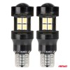 Amio - ΛΑΜΠΑΚΙΑ LED T15 W16W 12V/24V LED CAN-BUS 15xSMD 2835 ΛΕΥΚΟ ΦΩΣ 5.500K (ΣΕ ΧΡΩΜΑ ΜΑΥΡΟ) - 2 ΤΕΜ. (04245/AM)