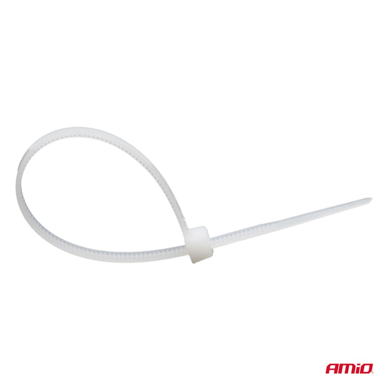 Amio - ΔΕΜΑΤΙΚΑ/ΔΕΤΙΚΑ ΚΑΛΩΔΙΩΝ TIE WRAP (ΤΑΙΡΑΠ) 2.5 x 100mm (ΛΕΥΚΟ) - 100 ΤΕΜ. (04305/AM)