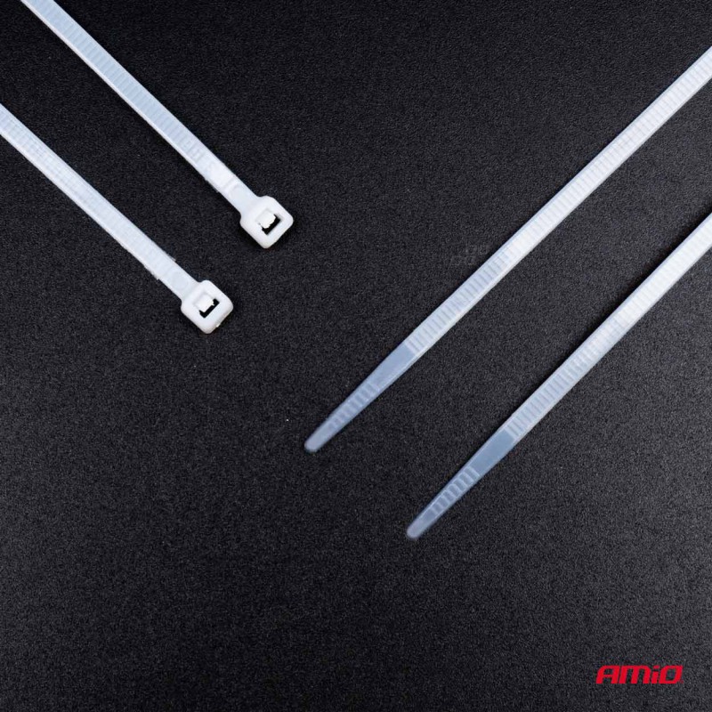 Amio - ΔΕΜΑΤΙΚΑ/ΔΕΤΙΚΑ ΚΑΛΩΔΙΩΝ TIE WRAP (ΤΑΙΡΑΠ) 2.5 x 100mm (ΛΕΥΚΟ) - 100 ΤΕΜ. (04305/AM)
