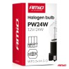 Amio - Λάμπα Αλογόνου PW24W 12V 24W Βάση WP3.3x14.5-3 για Φώτα Ημέρας (DRL) & Θέσης - 1 τεμ.(04409/AM)