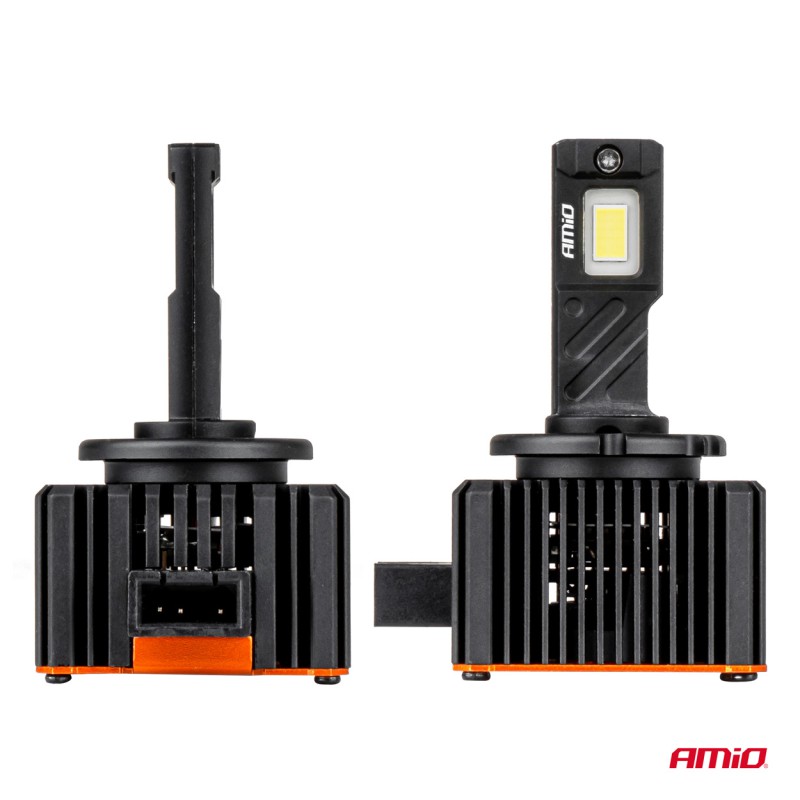 Amio - Λαμπτήρες LED Φώτων Εμπρός τύπου D3S βάση PK32d-5 τάση λειτουργίας 12V απόδοσης 176W (14424lm) XD PRO Series FULL CANBUS 6500K με ψύκτρα Plug & Play για Επιβατικά Αυτοκίνητα - 2 τεμ. (04679/AM)