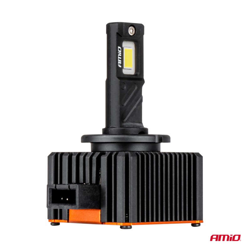 Amio - Λαμπτήρες LED Φώτων Εμπρός τύπου D8S βάση PK32d-1 τάση λειτουργίας 12V απόδοσης 176W (14424lm) XD PRO Series FULL CANBUS 6500K με ψύκτρα Plug & Play για Επιβατικά Αυτοκίνητα - 2 τεμ. (04684/AM)