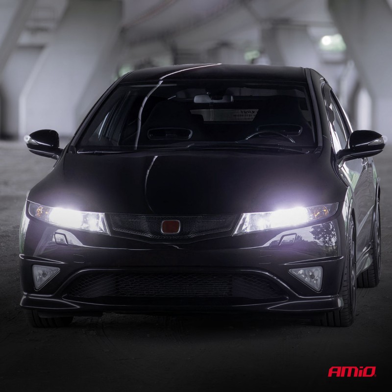 Amio - Λαμπτήρες LED Φώτων Εμπρός τύπου H1 βάση P14.5s τάση λειτουργίας 12V απόδοσης 20W (2920lm) Series H25 CANBUS 6000K για Επιβατικά Αυτοκίνητα - 2 τεμ. (04709/AM)