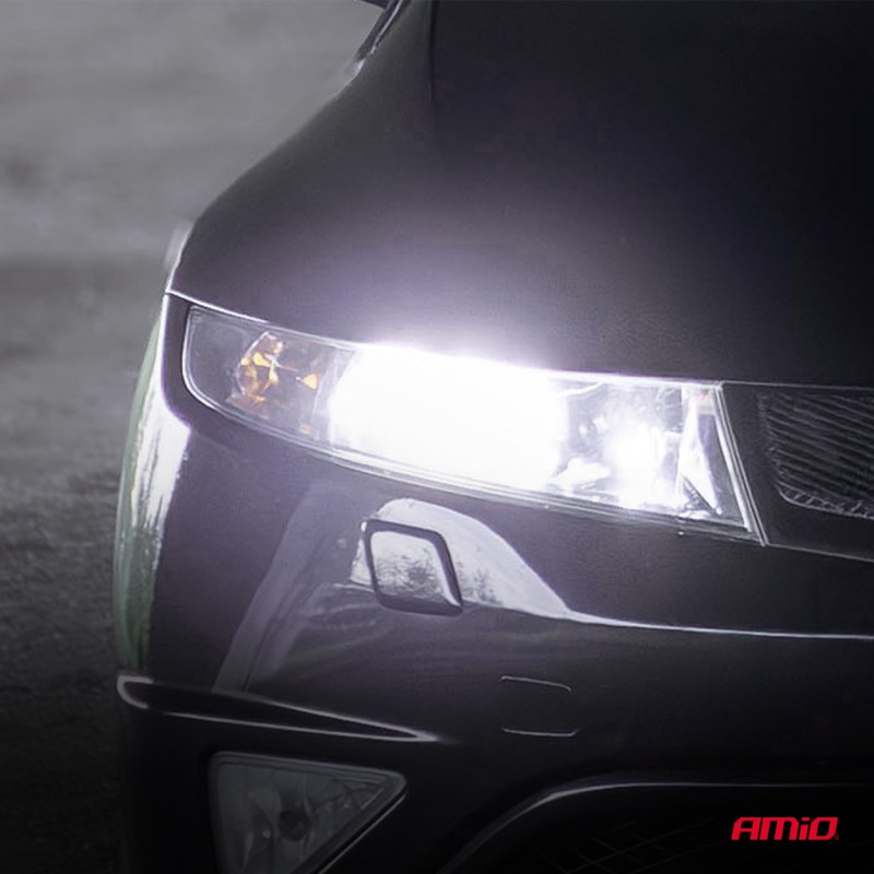 Amio - Λαμπτήρες LED Φώτων Εμπρός τύπου H7/H18 βάση PX26d/PY26d-1 τάση λειτουργίας 12V απόδοσης 30W (2710lm) Series H25 CANBUS 6000K για Επιβατικά Αυτοκίνητα - 2 τεμ. (04712/AM)