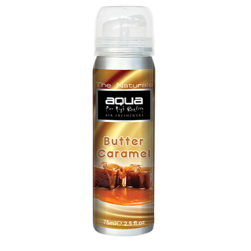 Aqua - ΑΡΩΜΑΤΙΚΟ ΑΥΤΟΚΙΝΗΤΟΥ ΣΕ ΣΠΡΕΙ (SPRAY) ΜΕ ΑΡΩΜΑ ΚΑΡΑΜΕΛΑ ΒΟΥΤΥΡΟΥ FLAVORS SERIES 75ml AQUA - 1 TEM. (10-259/AQ)