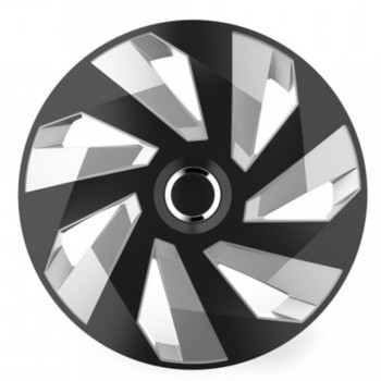 Amio - ΤΑΣΙΑ 15" HUBCAP VECTOR RC SILVER BLACK - ΣΕΤ 4 ΤΕΜ. ΣΕ ΚΟΥΤΙ (5230/AM)