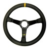 ΤΙΜΟΝΙ MIRAGE CORSA 350mm ΒΑΘΟΣ 75mm ΔΕΡΜΑΤΙΝΟ ΜΑΥΡΟ LUISI