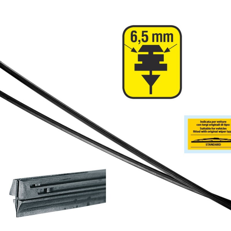 ΛΑΣΤΙΧΑ ΥΑΛΟΚΑΘΑΡΙΣΤΗΡΩΝ 61cmX6,5mm BLADE-X ΜΕ ΕΠΙΚΑΛΥΨΗ PTFE ΧΩΡΙΣ ΛΑΜΑΚΙΑ ΧΥΜΑ