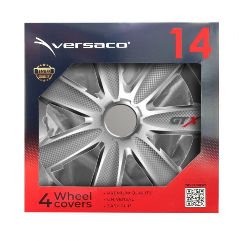 Amio - ΤΑΣΙΑ 14" VERSACO GTX SILVER CARBON ΣΕΤ 4 ΤΕΜ ΣΕ ΚΟΥΤΙ (2666/AM)