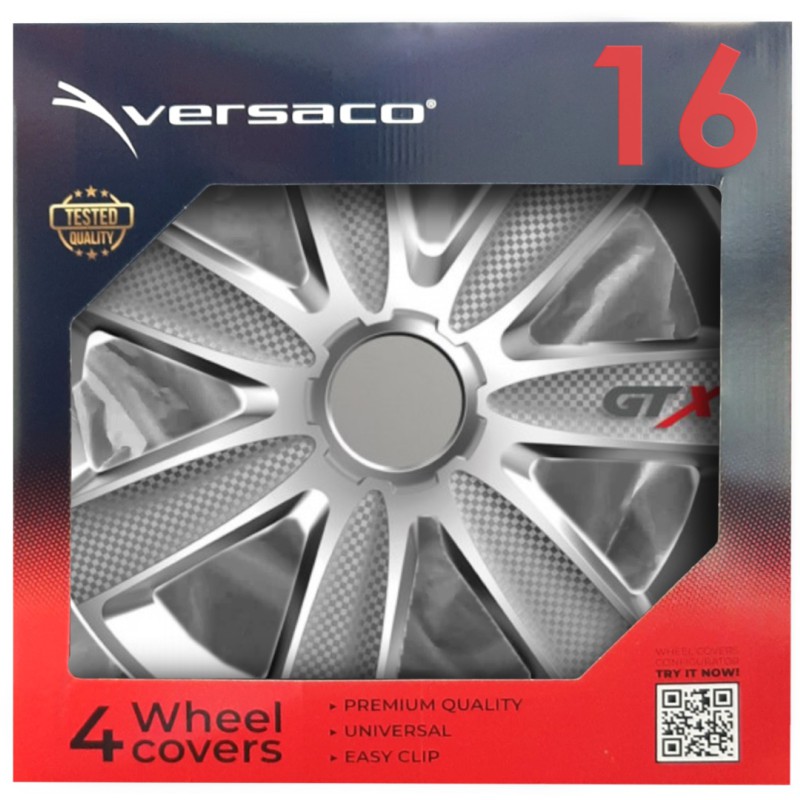 Amio - ΤΑΣΙΑ 16" VERSACO GTX SILVER CARBON - ΣΕΤ 4 ΤΕΜ. ΣΕ ΚΟΥΤΙ (2680/AM)