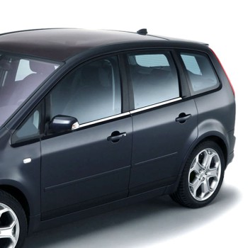 TRIM  ΠΑΡΑΘΥΡΩΝ ΑΥΤΟΚΟΛΛΗΤΑ ΧΡΩΜΙΟΥ ΓΙΑ FORD C-MAX 2003-2010 4ΤΕΜ.
