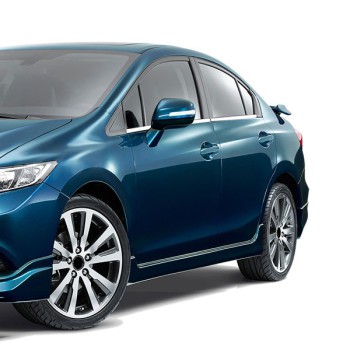TRIM  ΠΑΡΑΘΥΡΩΝ ΑΥΤΟΚΟΛΛΗΤΑ ΧΡΩΜΙΟΥ ΓΙΑ HONDA CIVIC 4D 2012+ 4ΤΕΜ.
