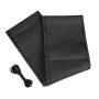 Lampa Κάλυμμα Τιμονιού Αυτοκινήτου Sport Leather Top Grip Δετό 37-39εκ. Λείο & Διάτρητο Γνήσιο Δέρμα Μαύρο με Μαύρη Ραφή 1-τεμ. (L3299.8)
