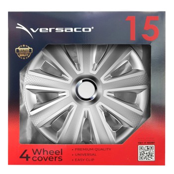 Amio - ΤΑΣΙΑ 15" AVIATOR CARBON RC ΑΣΗΜΙ ΣΕΤ ΣΕ ΚΟΥΤΙ - 4 ΤΕΜ (4295/AM)