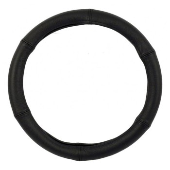 CarCommerce - ΡΑΦΤΟ ΚΑΛΥΜΜΑ ΤΙΜΟΝΙΟΥ STANDARD 39-41 cm (ΜΑΥΡΟ/ΜΑΥΡΕΣ ΡΑΦΕΣ/ΔΕΡΜΑΤΙΝΗ) - 1 τεμ. (61381-CC)