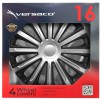 Amio - ΤΑΣΙΑ 16" HUBCAP TREND SILVER BLACK - ΣΕΤ ΣΕ ΚΟΥΤΙ - 4 ΤΕΜ. (6858/AM)