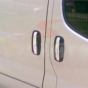 ΧΕΡΟΥΛΙΑ ΠΟΡΤΑΣ ΓΙΑ RENAULT TRAFIC 2001-2010  ΧΡΩΜΙΟ ΜΕΤΑΛΛΙΚΑ 5ΤΕΜ.