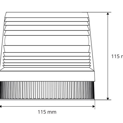 Amio Φάρος LED 12V 115x115mm Πορτοκαλί με Μαγνητική Βάση για Οχήματα Οδικής Βοήθειας/Έργων - 1 τεμ. (01276/AM)
