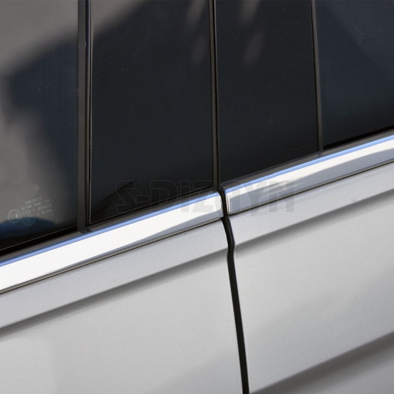 TRIM  ΠΑΡΑΘΥΡΩΝ (ΑΥΤΟΚΟΛΛΗΤΑ/ΧΡΩΜΙΟ) - 12 ΤΕΜ. ΓΙΑ VW TIGUAN 5D 2016+