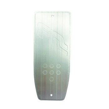 ΤΕΜΠΕΛΗΣ ΠΟΔΙΟΥ ANTI SLIP LOOK ΜΑΥΡΟ ΑΛΟΥΜΙΝΙΟΥ 195x80mm  SIMONI RACING - 1 TEM.